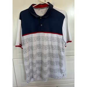 Adidas Golf Polo Shirt Mens Pink Golf Climacool Multicolors, Casual Size XL